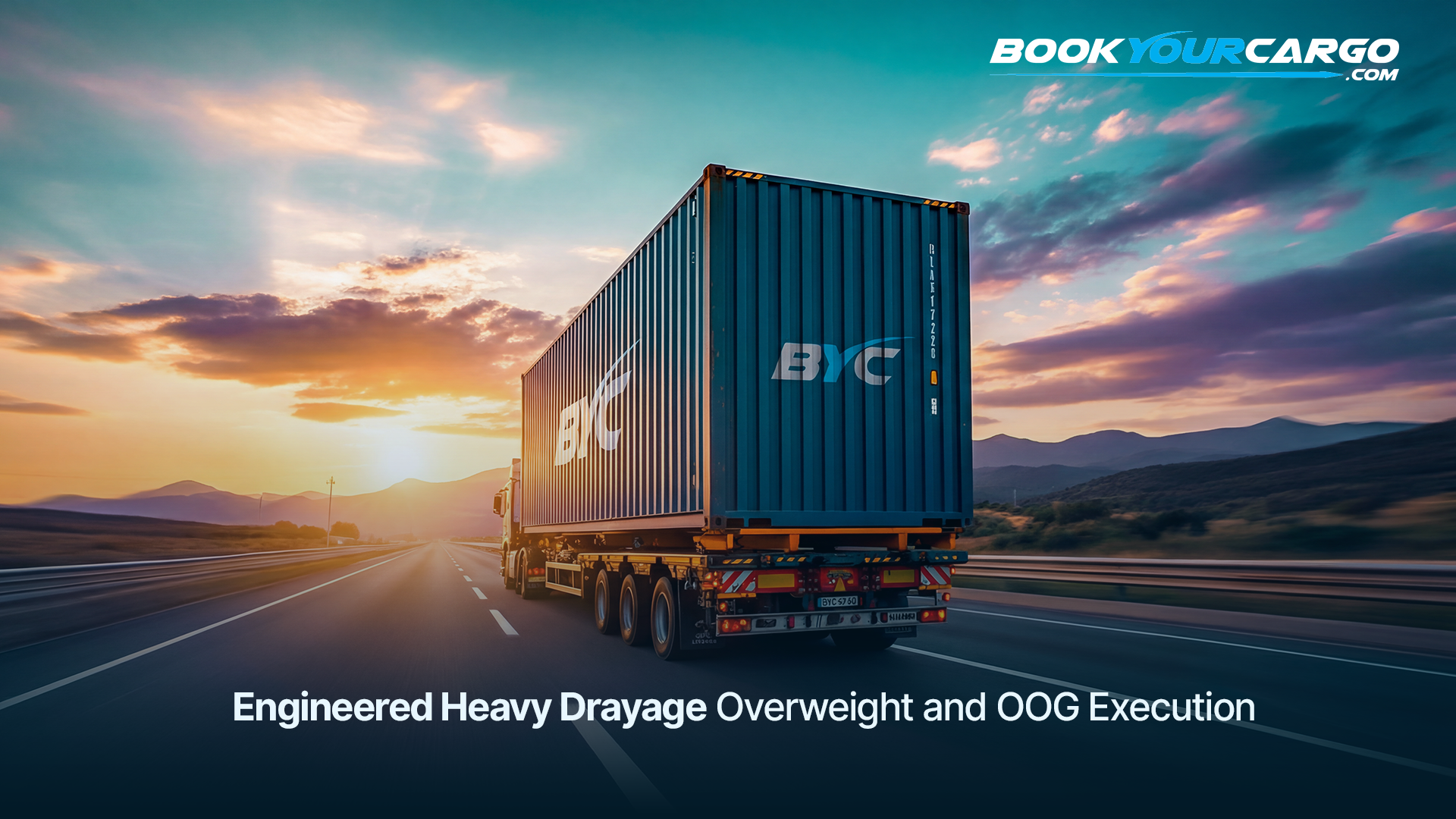 Overweight container drayage movement from port terminal with specialized chassis and permit coordination