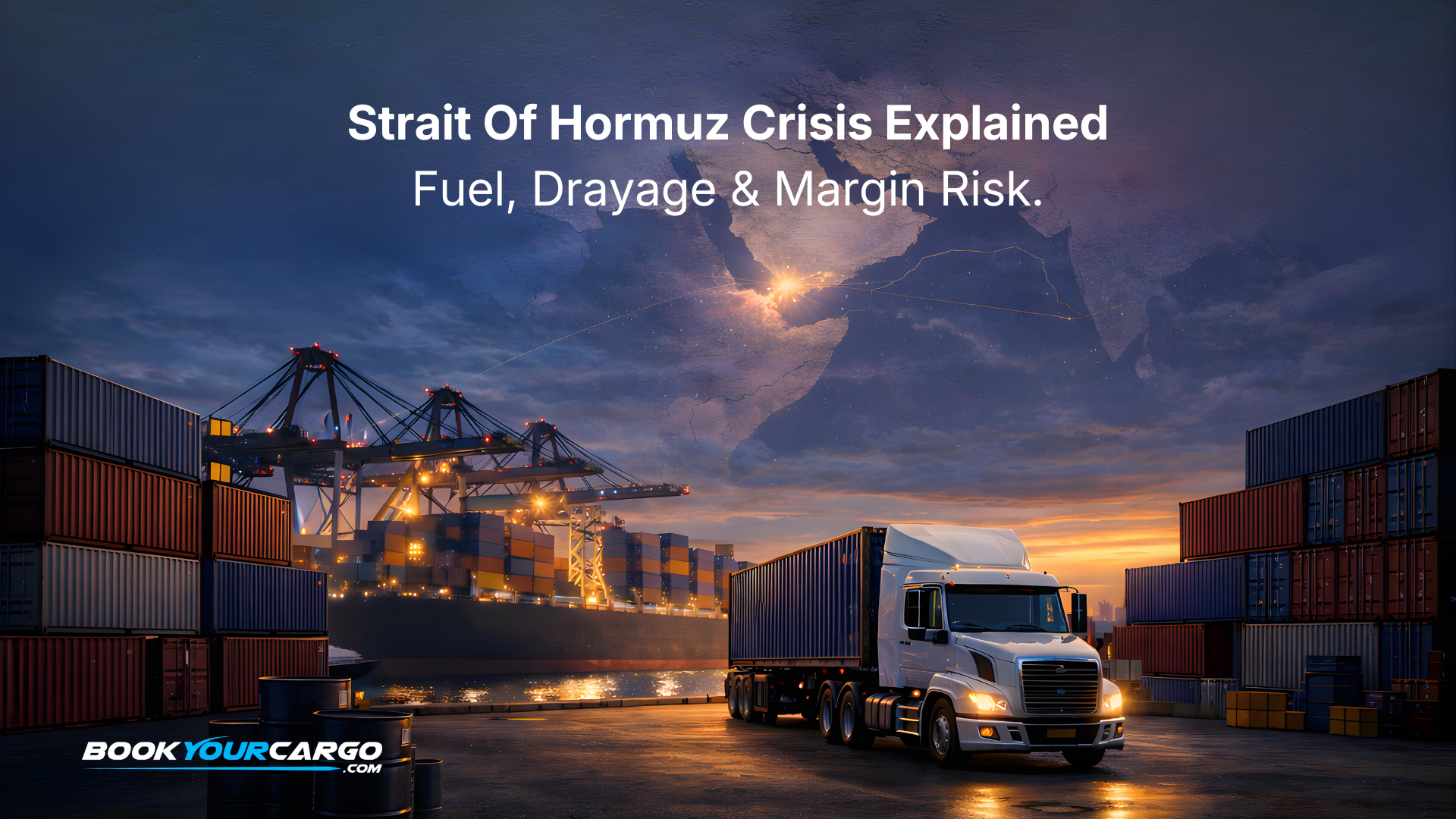 Strait of Hormuz energy disruption impacting U.S. port operations, container terminals, and diesel driven drayage cost volatility